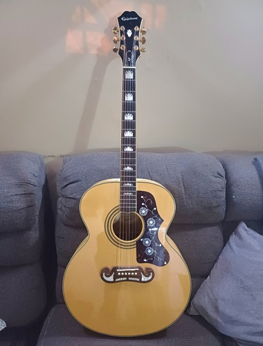 Guitarra Folk Acústica EpiPhone Ej200/n Cuerdas Metal