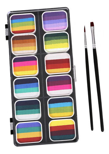 Face Body Paint Kit 12 Pinturas A Base De Agua Para Fiestas