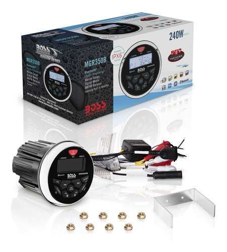Aparelho De Som Boss Marine Bluetooth Usb Aux Mgr350b