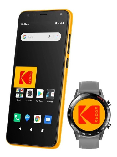 Combo Celular 3g Kodak Seren Kd50 Telcel Con Reloj Ft3r