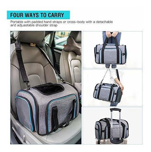 Siivton Cat Carrier Pet Carrier Pet Extensible Aprobado Por