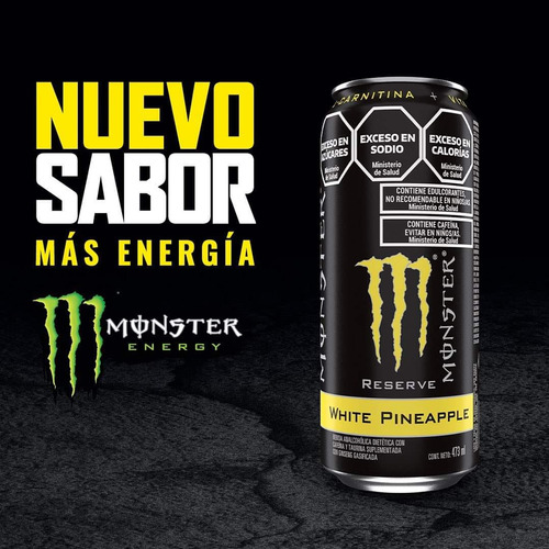 Monster Energy Reserve Sabor Anana Energizante Lata - Pack