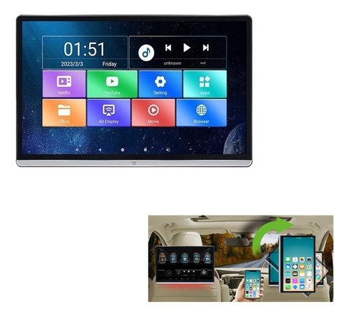 Monitor De Reposacabezas De Automóvil Android De 14 Pulgadas