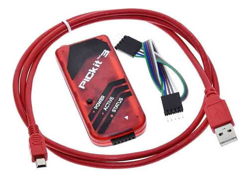 Tecneu Programador Pickit 3 Cable Usb Microcontroladores Dspic Pic Microchip
