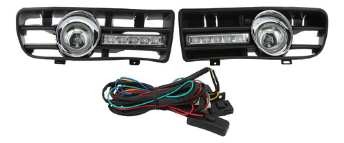 Faros Antiniebla, 2 Piezas, Rejillas H3 Con Lámpara Led Drl