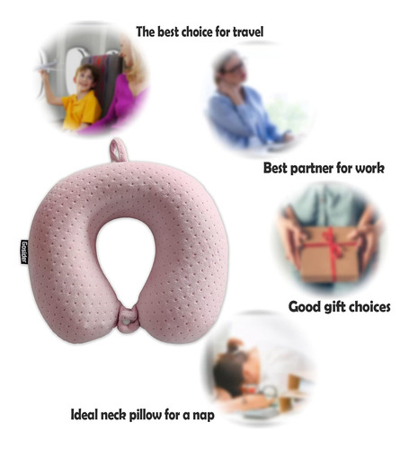 Almohada De Cuello De Espuma Memory Para Viajar, Soporte, Po