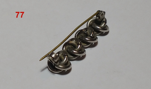 Imagen 3 de 4 de Broche Prendedor Bijouterie Fina Simil Plata
