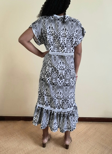 Imagem 6 de 7 de Vestido Feminino Tecido Longo Simone
