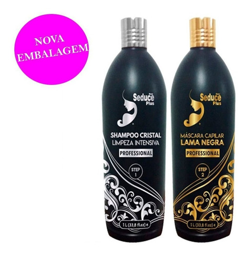 Escova Progressiva De Salão Seduce Kit Plus Lama Negra 2x1l