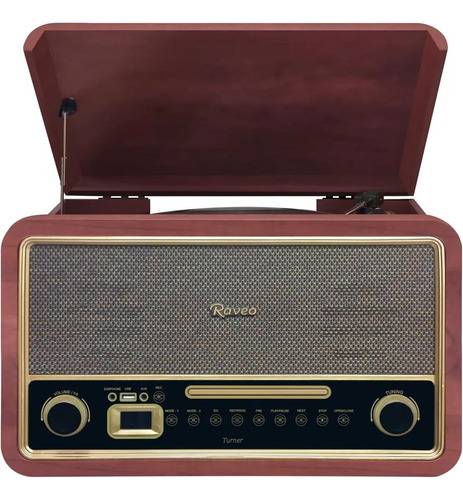 Radio Vitrola Toca Disco De Vinil Bluetooth Usb Cassete Cd