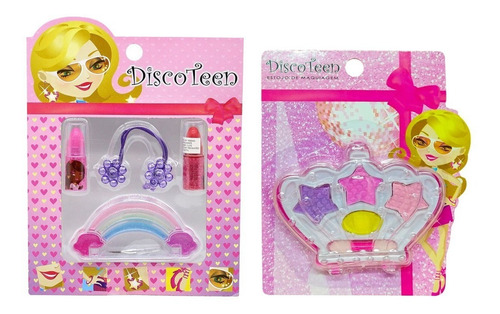 Imagem 7 de 10 de Kit Maquiagem Infantil Com Mochila Completo Bz135 + Brindes