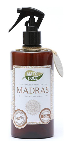 Água Perfumada Ambiente Roupa Madras Suave 500ml Mato Doce