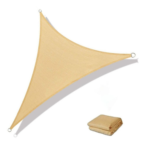 Carpa Toldo Vela Triangular Impermeable Sombreador 5x5x5 Color Amarillo