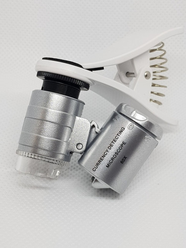 Microscopio 60x Luz Led Y Uv Adaptador Celular