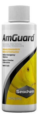 Eliminador de amoniaco y cloro Seachem Amguard para acuario, 100 ml