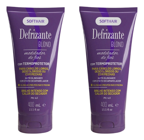 Defrizante Soft Hair 400ml Blond-kit C/2un