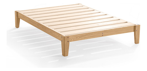 Base De Madera Armable Sensei Nigra Matrimonial Color Marrón