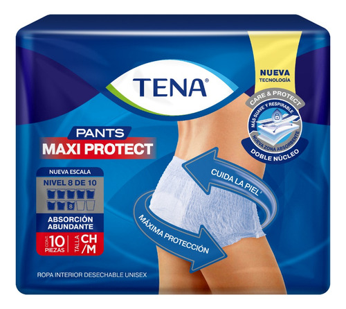 Pañales para adultos Tena Pants Maxi Protect CH/M. x 10 u