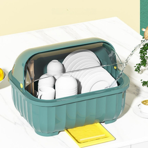 Escurridor De Platos De Cocina Con Tapa Plegable