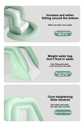 Piscina Hinchable Para Niños Tobogán Acuático Thicken Garden