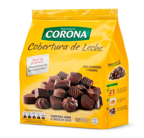 Cobertura Corona Sabor A Chocolate De Leche 500g
