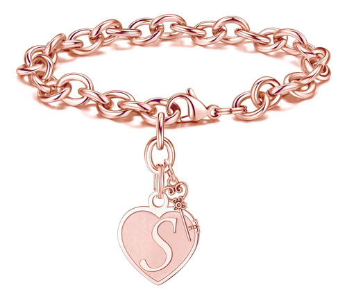 M Mooham Pulseras Con Iniciales De Corazon Para Mujer, Regal