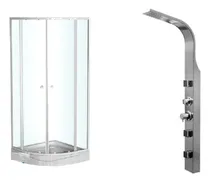 Comprar Mampara Box, Cabina De Ducha Curva + Columna Panel  Naffull