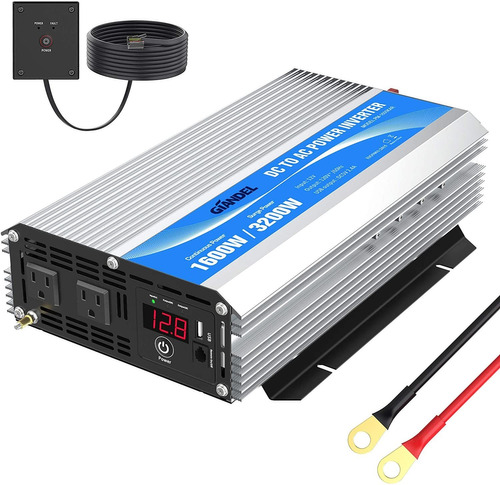 Inversor De Energia De 1600 V + Control Remoto Y Puerto Usb