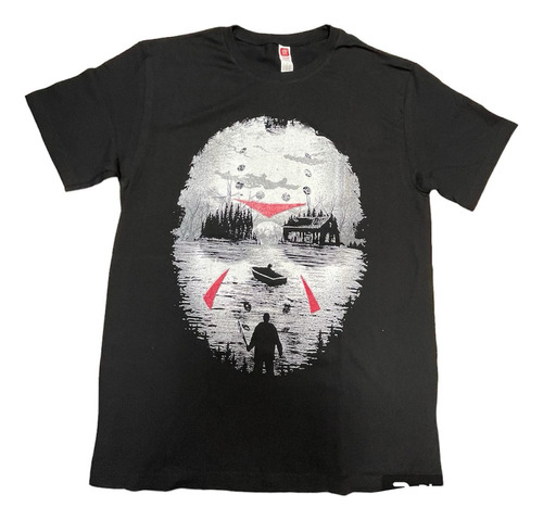 Playera Hombre Terror Jason Voorhees Viernes 13 Negro Lz