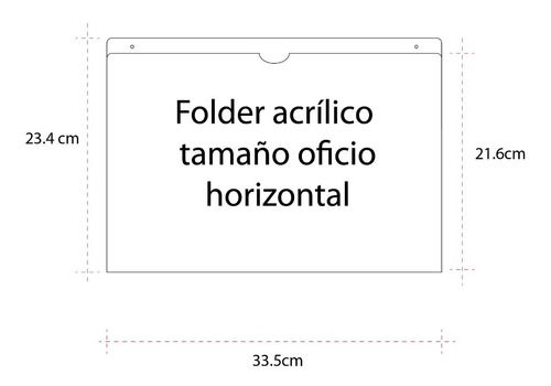 10 Porta Hojas Acrílico Tamaño Oficio Horizontal