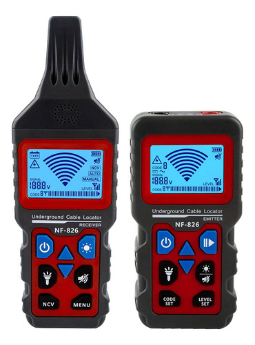 Noyafa Detector de Rastreador de Cabos Subterrâneos, Detecção de Cabos de Parede e Subterrâneos, Linhas Elétricas, Rota de Tubulação de Abastecimento de Água e Gás (nf-826)