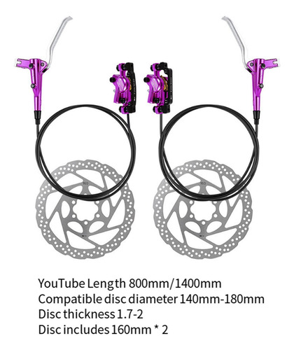 Conjunto De Freio A Disco Hidráulico Mountain Bike Line Pull