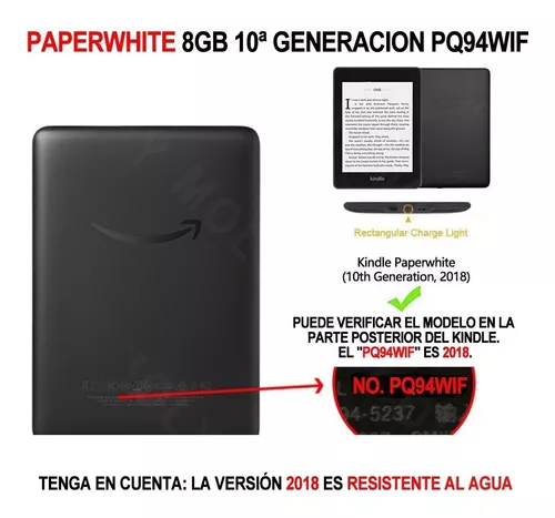 Kindle Paperwhite 4 (10a Generación) 6 Pulgadas 2018 Modelo : Pq94wif PU  Funda De Cuero De Alta Calidad Para Dormir Y Despertarse