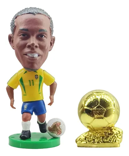 Kit Mini Craque Ronaldinho Gaúcho + Mini Troféu Em Metal