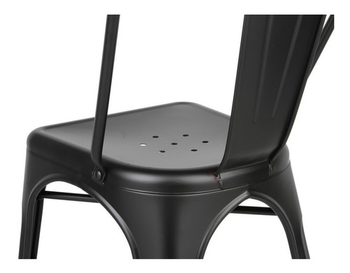 Silla Metalica Tolix Ancora Comedor Bar Lf5-01 - Negra