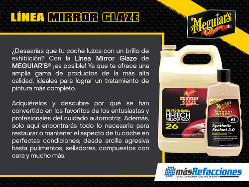 Pulimento Mirror Glaze Ultra Profesional 946ml Meguiars