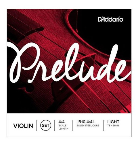 Encordado Violín 4/4 Daddario Prelude J8104/4l Tensión Baja