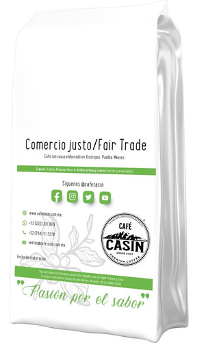 Imagen 3 de 3 de Café Tostado Y Molido By Casín -present Tradicional 500gr