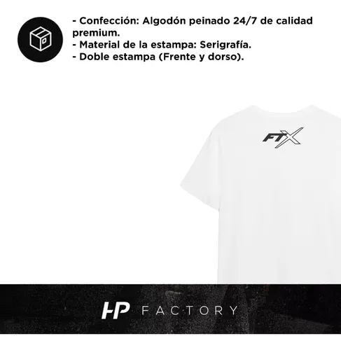 Remera Algod n Ftx Blanca Manga Corta Unisex T. S