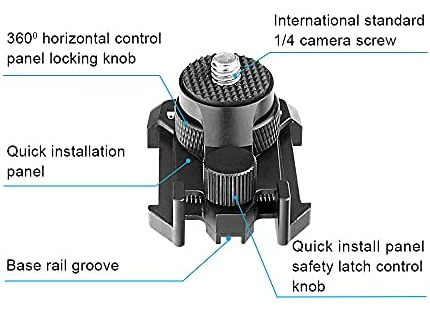 Skyjffj Gopro Swivel Mount 360 Para Gopro Hero Session Max 2