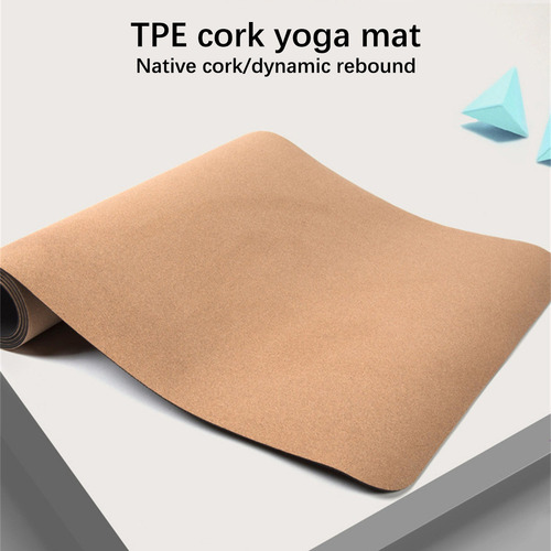 & Esterilla De Yoga W Natural, Plegable, De Corcho,