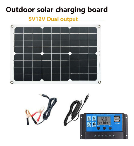 12v Kit De Panel Solar Inversor De Corriente De 300 W