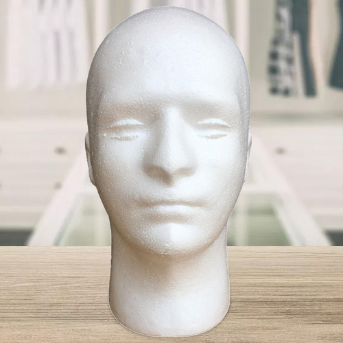 Cabeza De Maniquí Masculino Redonda De 11 Pulgadas De Alto,