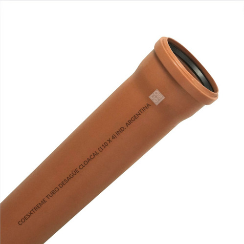 Caño Tubo Coes Marron Desague Cloacal 110 X 4mts Aro Goma