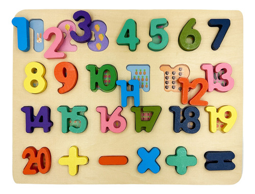 Kit Tabuleiro Numeros Formas Geometrica Quebra Cabeça