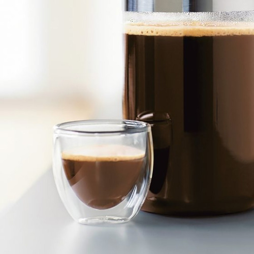 Pocillo Café Doble Pared Doble Fondo Cristal Vaso Cafe X4