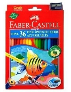 Lapices Color Faber Castell X36 Acuarelable Largo