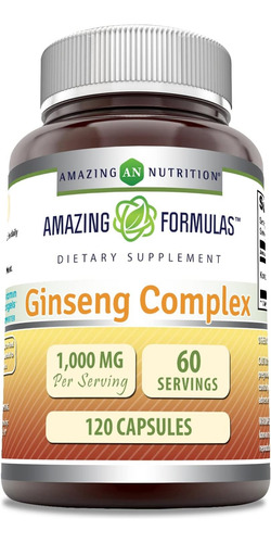 Amazing Formulas Complejo Ginseng Suplemento 120 Caps