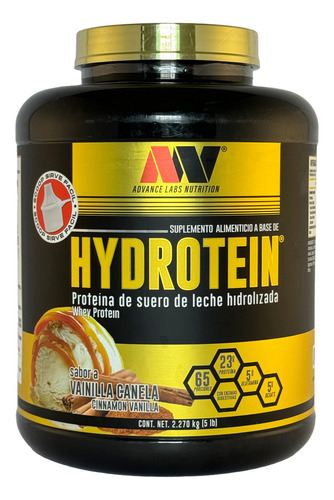 Hydrotein Whey Protein 100% Vainilla Canela 5 Lbs Advance Nutrition