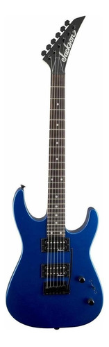 Guitarra elétrica Jackson JS Series JS12 dinky de  choupo metallic blue brilhante com diapasão de amaranto